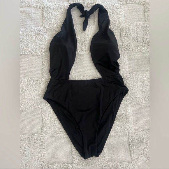 Victoria's Secret Other - Black Halter One-Piece Swimsuit